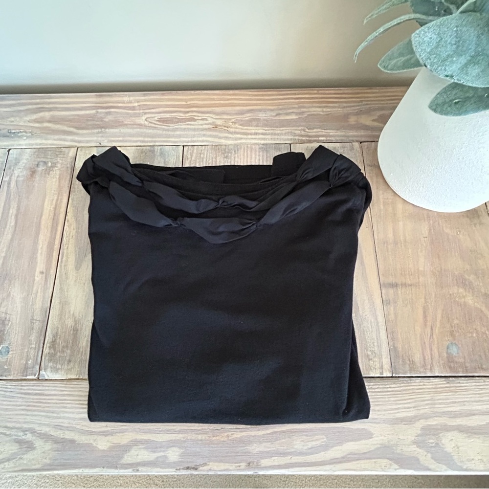 Talbots Black Top w/ Ruffle Detail✨